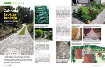 Ukázka první dvoustrany seriálu Zahrada krok za krokem, díl Zpevněné plochy