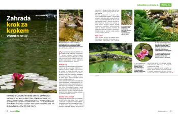 Ukázka první dvoustrany seriálu Zahrada krok za krokem, díl Vodní plochy